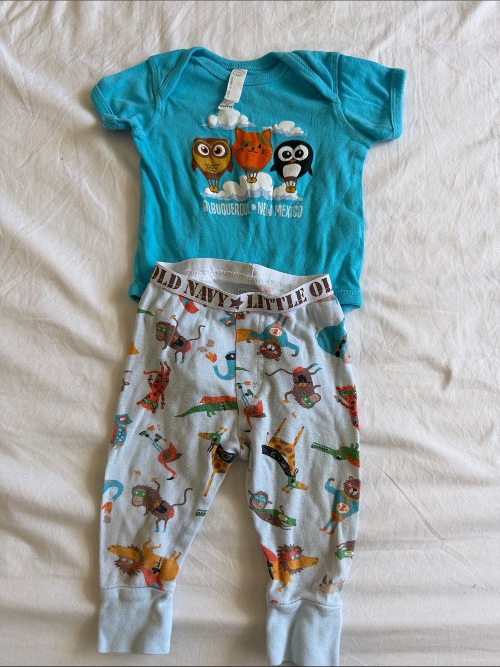 Albuquerque, New Mexico . Bodysuit with Animal Print Pants 9-12 months